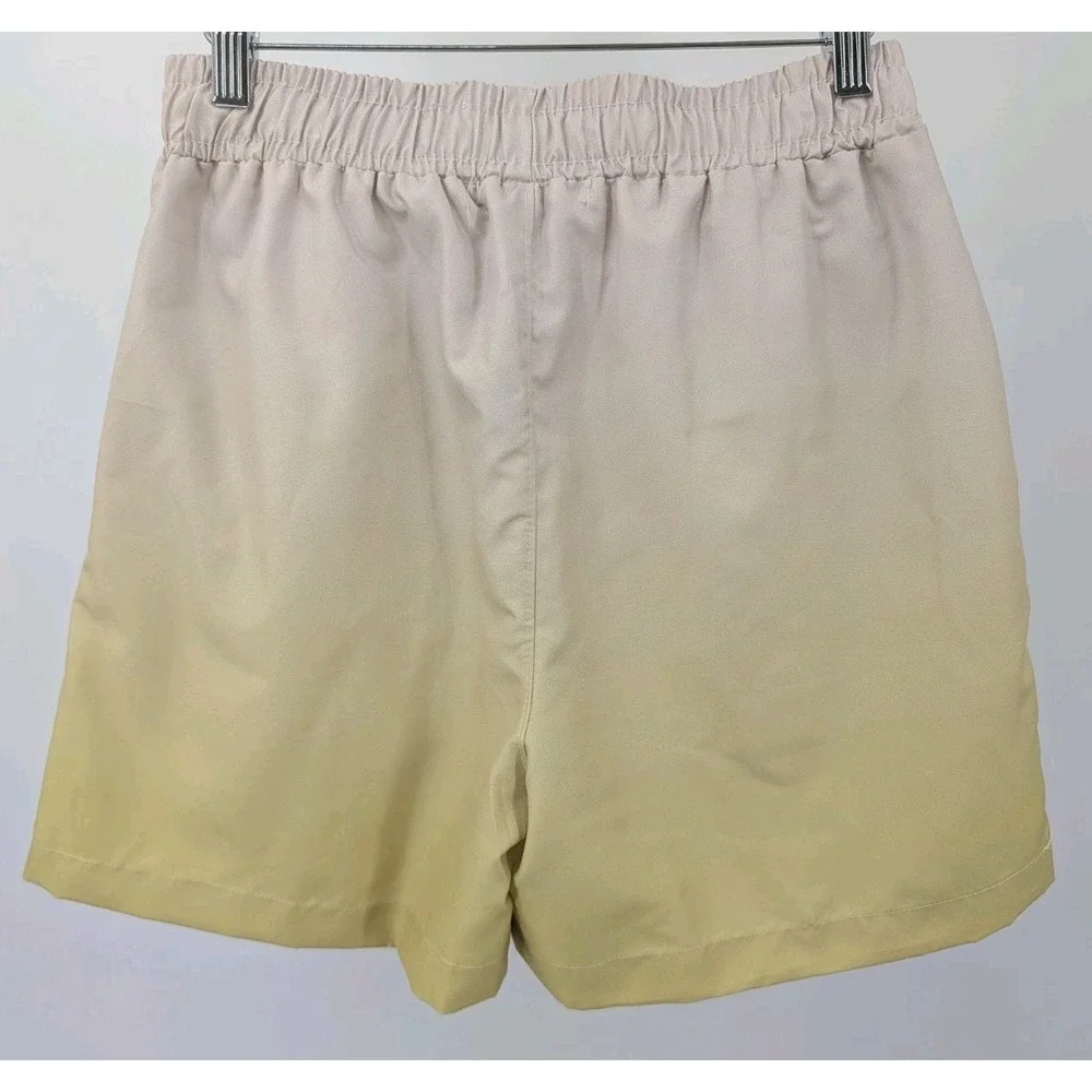 MNML Mens Size S Summer Shorts Ombre Yellow‎ Elastic Drawstring Waist Beach